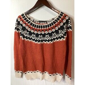 Cozy Women’s Orange Sweater‎ Size Large